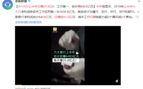 六大行上半年就赚这么多，你也来为自己创造机会吧!